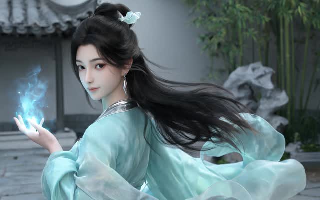 The 3D CG Xianxia Fantasy card under Visual Style in SceneMixer's project setup
